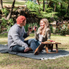 Small Picnic Blanket with Two People Drinking Wine
