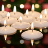 Floating Candles with flames on the water