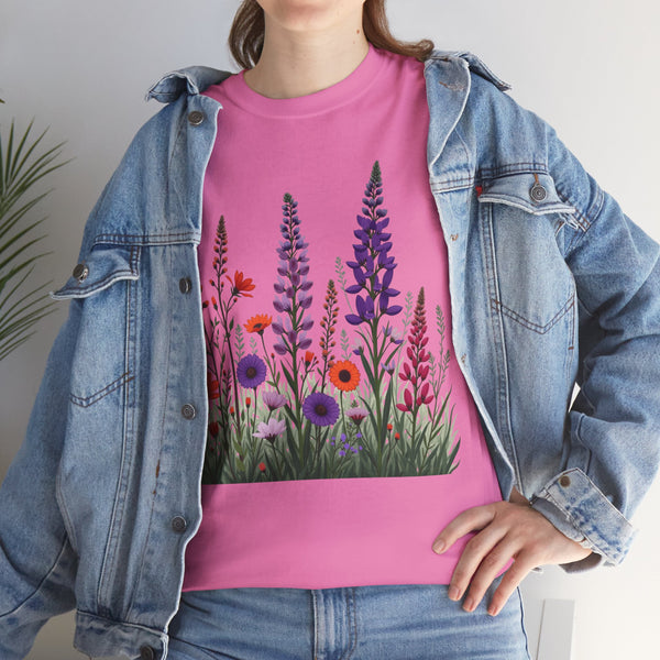 Wildflowers, Graphic T-Shirts for Women, Floral Shirt, Womens Short Sleeve, Ladies Graphic Tees #5125TTS