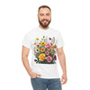 Wildflowers and Pink & Yellow Roses, Graphic T-Shirts for Women, Floral Shirt, Womens Short Sleeve, Ladies Graphic Tees #5150TTS