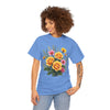 Wildflowers and Yellow Roses, Graphic T-Shirts for Women, Floral Shirt, Womens Short Sleeve, Ladies Graphic Tees #5135TTS