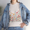 Wildflowers, Graphic T-Shirts for Women, Floral Shirt, Womens Short Sleeve, Ladies Graphic Tees #5103TTS