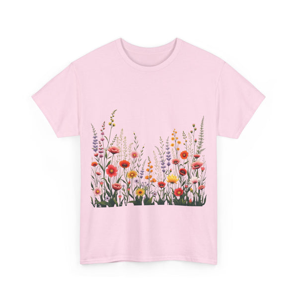 Wildflowers, Graphic T-Shirts for Women, Floral Shirt, Womens Short Sleeve, Ladies Graphic Tees #5104TTS