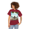 My Happy Place, Woman on Bench, Looking at Waves,  Safe Place T-Shirt, Finding My Happy Place Top, Ocean Waves,  #5003STS