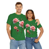Wildflowers and Pink Roses, Graphic T-Shirts for Women, Floral Shirt, Womens Short Sleeve, Ladies Graphic Tees #5019TTS