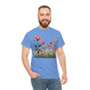 Wildflowers and Pink Roses, Graphic T-Shirts for Women, Floral Shirt, Womens Short Sleeve, Ladies Graphic Tees #5020TTS