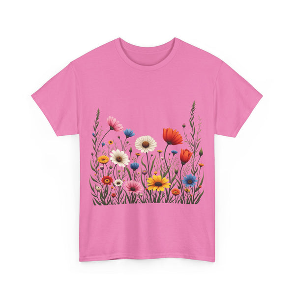 Wildflowers, Graphic T-Shirts for Women, Floral Shirt, Womens Short Sleeve, Ladies Graphic Tees #5109TTS