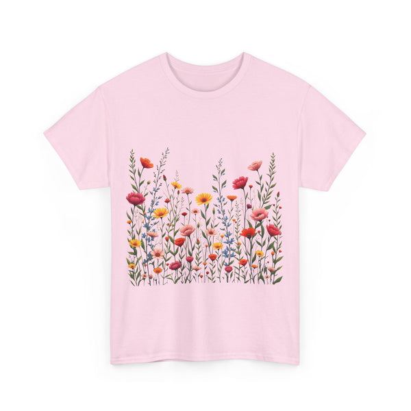 Wildflowers, Graphic T-Shirts for Women, Floral Shirt, Womens Short Sleeve, Ladies Graphic Tees #5103TTS