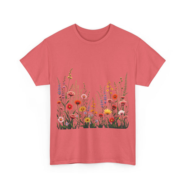 Wildflowers, Graphic T-Shirts for Women, Floral Shirt, Womens Short Sleeve, Ladies Graphic Tees #5104TTS