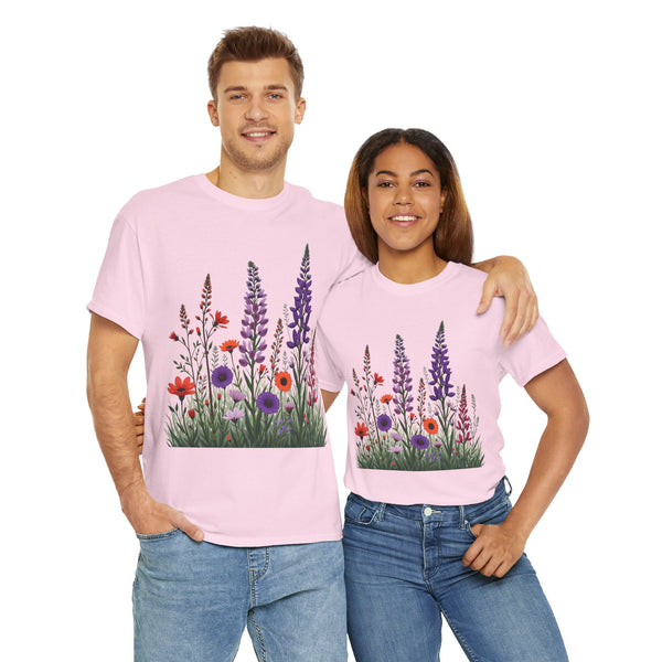Wildflowers, Graphic T-Shirts for Women, Floral Shirt, Womens Short Sleeve, Ladies Graphic Tees #5125TTS