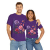 Wildflowers and Pink/Violet Roses, Graphic T-Shirts for Women, Floral Shirt, Womens Short Sleeve, Ladies Graphic Tees #5100TTS