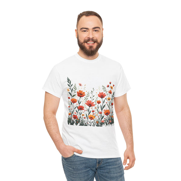 Wildflowers, Graphic T-Shirts for Women, Floral Shirt, Womens Short Sleeve, Ladies Graphic Tees #5102TTS