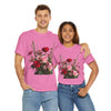 Wildflowers and Red & Pink Roses, Graphic T-Shirts for Women, Floral Shirt, Womens Short Sleeve, Ladies Graphic Tees #5132TTS