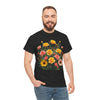 Wildflowers and Pink & Yellow Roses, Graphic T-Shirts for Women, Floral Shirt, Womens Short Sleeve, Ladies Graphic Tees #5141TTS