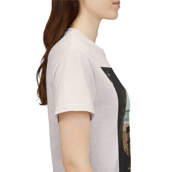 Have You Forgiven Your Ex?  Woman on Bench Looking at Waves, Forgiving T-Shirt, Forgiveness, Relationship Healing Top #5002STS