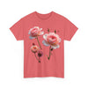 Wildflowers and Pink Roses, Graphic T-Shirts for Women, Floral Shirt, Womens Short Sleeve, Ladies Graphic Tees #5019TTS