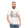 Wildflowers and Orange Roses, Graphic T-Shirts for Women, Floral Shirt, Womens Short Sleeve, Ladies Graphic Tees #5042TTS