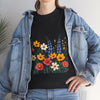 Wildflowers, Graphic T-Shirts for Women, Floral Shirt, Womens Short Sleeve, Ladies Graphic Tees #5111TTS