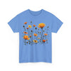 Wildflowers and Yellow Roses, Graphic T-Shirts for Women, Floral Shirt, Womens Short Sleeve, Ladies Graphic Tees #5011TTS