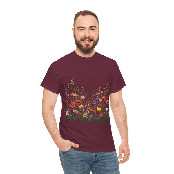 Wildflowers, Graphic T-Shirts for Women, Floral Shirt, Womens Short Sleeve, Ladies Graphic Tees #5104TTS