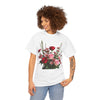 Wildflowers and Red & Pink Roses, Graphic T-Shirts for Women, Floral Shirt, Womens Short Sleeve, Ladies Graphic Tees #5132TTS