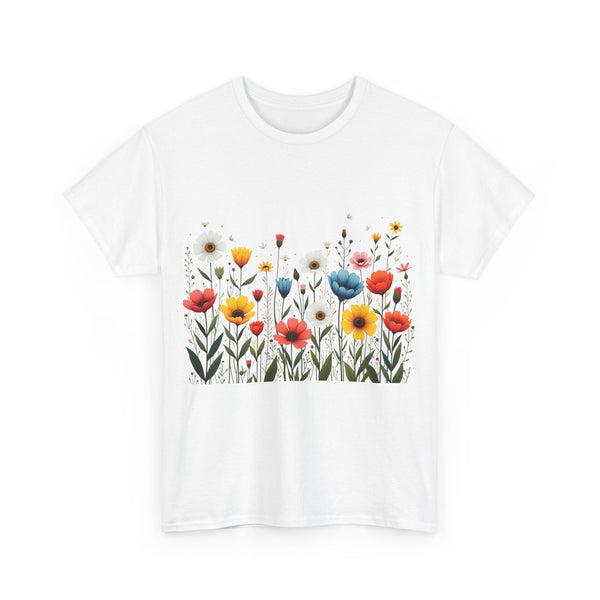 Wildflowers, Graphic T-Shirts for Women, Floral Shirt, Womens Short Sleeve, Ladies Graphic Tees #5114TTS