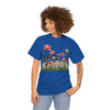 Wildflowers and Pink Roses, Graphic T-Shirts for Women, Floral Shirt, Womens Short Sleeve, Ladies Graphic Tees #5020TTS