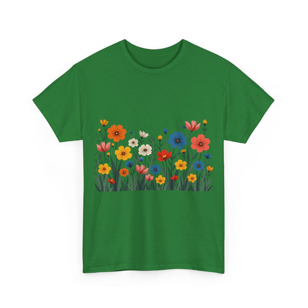Wildflowers, Graphic T-Shirts for Women, Floral Shirt, Womens Short Sleeve, Ladies Graphic Tees #5112TTS