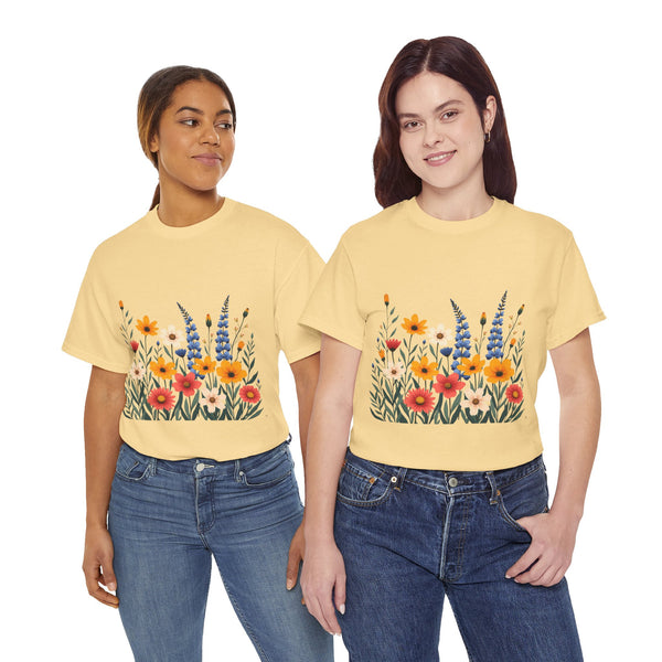Wildflowers, Graphic T-Shirts for Women, Floral Shirt, Womens Short Sleeve, Ladies Graphic Tees #5111TTS