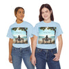 My Happy Place, Woman on Bench, Looking at Waves,  Safe Place T-Shirt, Finding My Happy Place Top, Ocean Waves,  #5003STS