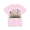 Wildflowers and Blue Roses, Graphic T-Shirts for Women, Floral Shirt, Womens Short Sleeve, Ladies Graphic Tees #5050TTS