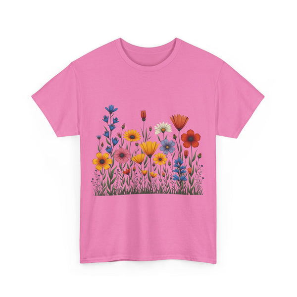 Wildflowers, Graphic T-Shirts for Women, Floral Shirt, Womens Short Sleeve, Ladies Graphic Tees #5116TTS
