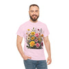 Wildflowers and Pink & Yellow Roses, Graphic T-Shirts for Women, Floral Shirt, Womens Short Sleeve, Ladies Graphic Tees #5150TTS
