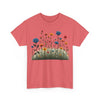 Wildflowers and Blue Roses, Graphic T-Shirts for Women, Floral Shirt, Womens Short Sleeve, Ladies Graphic Tees #5050TTS