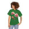 Wildflowers and Pink Roses, Graphic T-Shirts for Women, Floral Shirt, Womens Short Sleeve, Ladies Graphic Tees #5019TTS