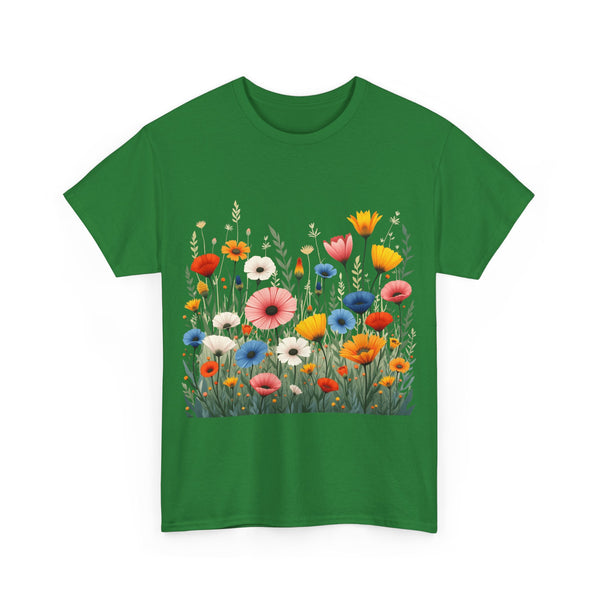 Wildflowers, Graphic T-Shirts for Women, Floral Shirt, Womens Short Sleeve, Ladies Graphic Tees #5108TTS