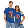 Wildflowers and Pink & Red Roses, Graphic T-Shirts for Women, Floral Shirt, Womens Short Sleeve, Ladies Graphic Tees #5133TTS