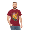 Wildflowers and Yellow Roses, Graphic T-Shirts for Women, Floral Shirt, Womens Short Sleeve, Ladies Graphic Tees #5135TTS