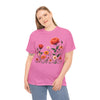 Wildflowers and Orange Roses, Graphic T-Shirts for Women, Floral Shirt, Womens Short Sleeve, Ladies Graphic Tees #5043TTS