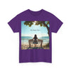 My Happy Place, Woman on Bench, Looking at Waves,  Safe Place T-Shirt, Finding My Happy Place Top, Ocean Waves,  #5003STS