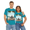 My Happy Place, Woman on Bench, Looking at Waves,  Safe Place T-Shirt, Finding My Happy Place Top, Ocean Waves,  #5003STS