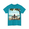 My Happy Place, Woman on Bench, Looking at Waves,  Safe Place T-Shirt, Finding My Happy Place Top, Ocean Waves,  #5003STS