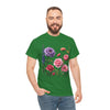 Wildflowers and Pink/Violet Roses, Graphic T-Shirts for Women, Floral Shirt, Womens Short Sleeve, Ladies Graphic Tees #5100TTS