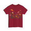 Wildflowers and Orange Roses, Graphic T-Shirts for Women, Floral Shirt, Womens Short Sleeve, Ladies Graphic Tees #5042TTS