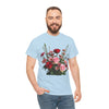 Wildflowers and Red & Pink Roses, Graphic T-Shirts for Women, Floral Shirt, Womens Short Sleeve, Ladies Graphic Tees #5132TTS
