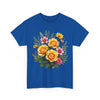 Wildflowers and Yellow Roses, Graphic T-Shirts for Women, Floral Shirt, Womens Short Sleeve, Ladies Graphic Tees #5135TTS