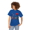 Wildflowers and a Red Rose, Graphic T-Shirts for Women, Floral Shirt, Womens Short Sleeve, Ladies Graphic Tees #5006TTS