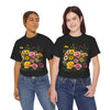 Wildflowers and Pink & Yellow Roses, Graphic T-Shirts for Women, Floral Shirt, Womens Short Sleeve, Ladies Graphic Tees #5150TTS