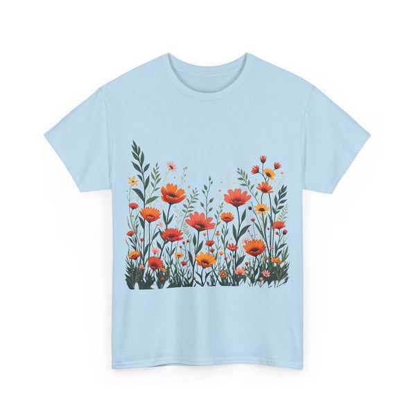 Wildflowers, Graphic T-Shirts for Women, Floral Shirt, Womens Short Sleeve, Ladies Graphic Tees #5102TTS