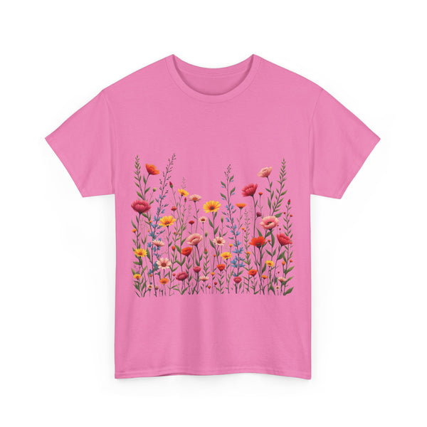 Wildflowers, Graphic T-Shirts for Women, Floral Shirt, Womens Short Sleeve, Ladies Graphic Tees #5103TTS